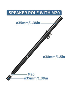 Soporte de Altavoz 2 en 1 GZGDLJQ Ajustable 86 a 124 cm 2