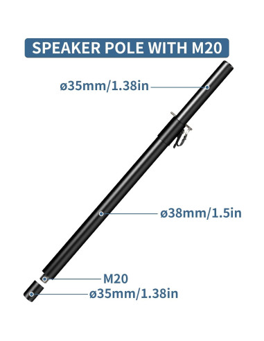 Soporte de Altavoz 2 en 1 GZGDLJQ Ajustable 86 a 124 cm