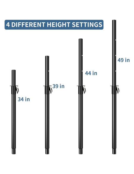 Soporte de Altavoz 2 en 1 GZGDLJQ Ajustable 86 a 124 cm