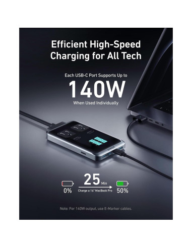 Estación de Carga Anker Prime 240W 8-en-1 USB C y A