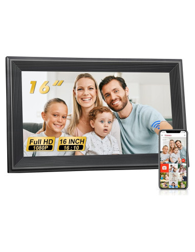 Marco de fotos digital LiviNGPAi 16" WiFi 32GB táctil