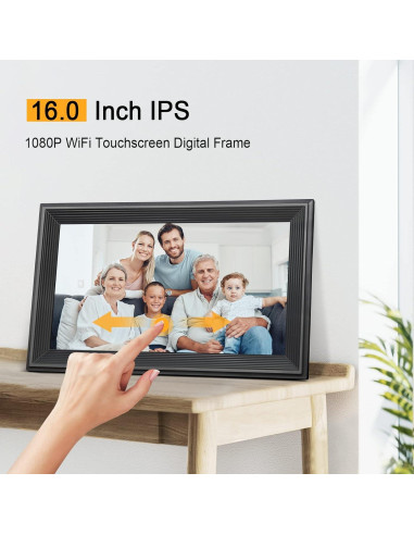 Marco de fotos digital LiviNGPAi 16" WiFi 32GB táctil