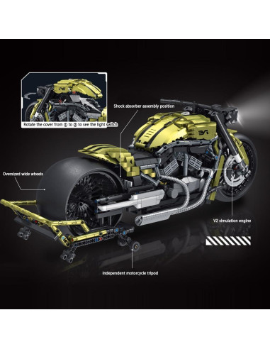 Set de Bloques de Construcción MISINI 672110 Motocicleta 2427 Piezas