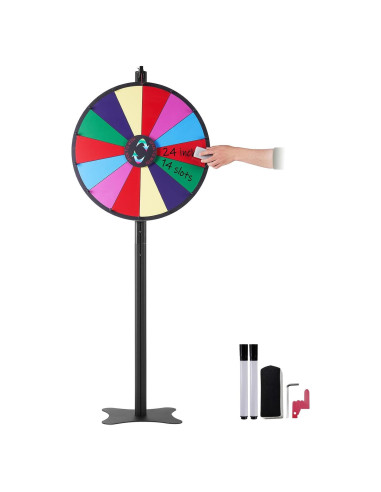 Rueda de Premios VEVOR 60 cm 14 Ranuras Personalizable