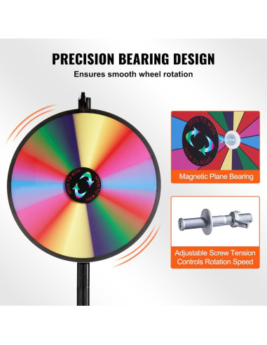 Rueda de Premios VEVOR 60 cm 14 Ranuras Personalizable