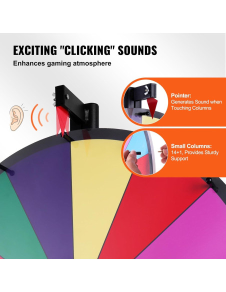 Rueda de Premios VEVOR 60 cm 14 Ranuras Personalizable