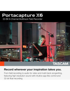 Grabadora de audio TASCAM Portacapture X6 32-bit 6 pistas 2