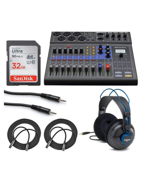 Mezclador Digital Zoom LiveTrak L-8 8 Canales + Accesorios
