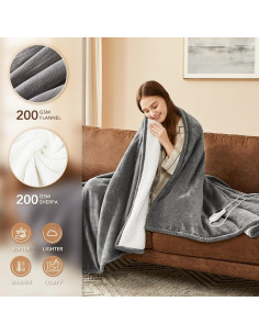 Manta Eléctrica Calentada Homemate 50x60 cm 10 Niveles Calor 2