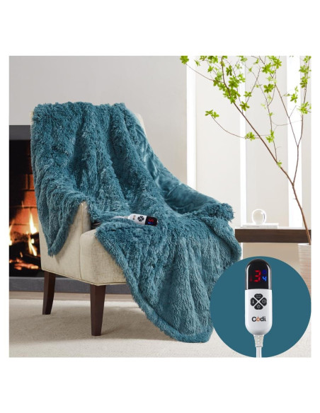 Manta Eléctrica Codi 127x152 cm Teal 6 Niveles Calor