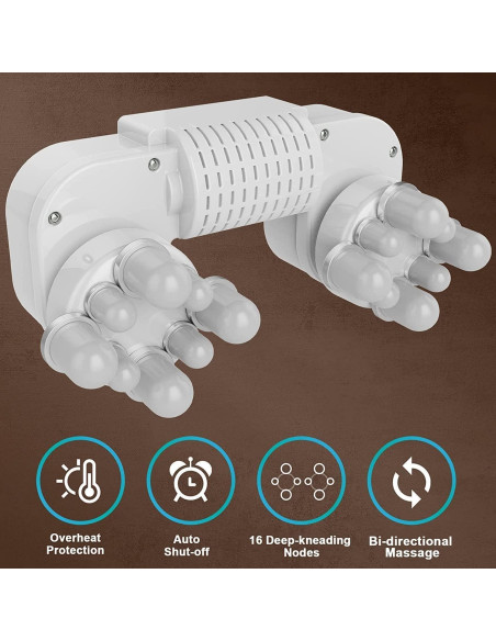 Masajeador Shiatsu Cotsoco M861-B con Calor y Almohada 3D