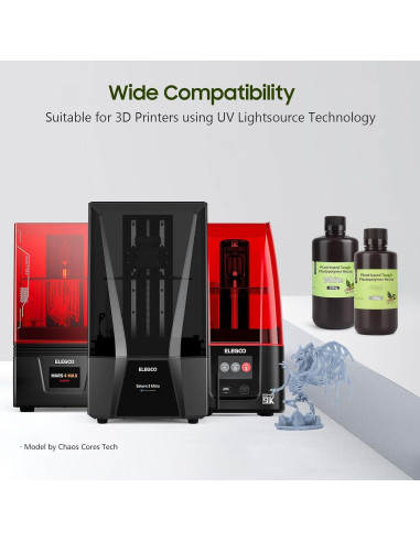 Resina 3D ELEGOO Estándar 2000g Baja Olor y Precisión