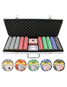 Juego de Fichas de Póker Royal Flush 500pc 11.5g