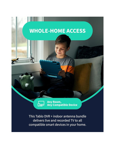 DVR Tablo 4ta Gen + Antena TV 35 km + 50+ Horas Grabación