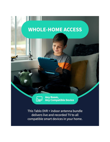 DVR Tablo 4ta Gen + Antena TV 35 km + 50+ Horas Grabación