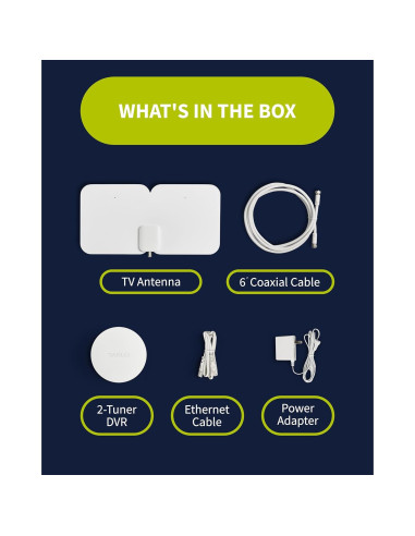 DVR Tablo 4ta Gen + Antena TV 35 km + 50+ Horas Grabación