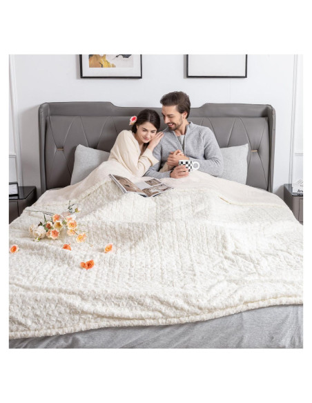 Manta Eléctrica WOOMER King 100x90cm, 4 Niveles de Calor