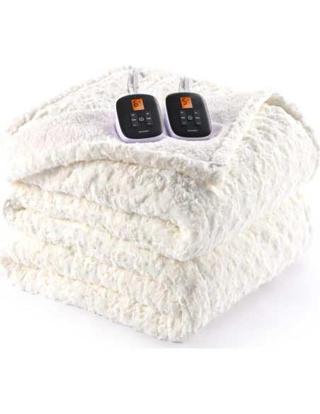 Manta Eléctrica WOOMER King 100x90cm, 4 Niveles de Calor