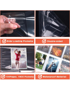 1800 Fundas para Tarjetas Kitoyz - Doble Cara, Transparente 2