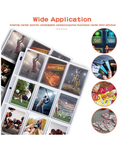 1800 Fundas para Tarjetas Kitoyz - Doble Cara, Transparente