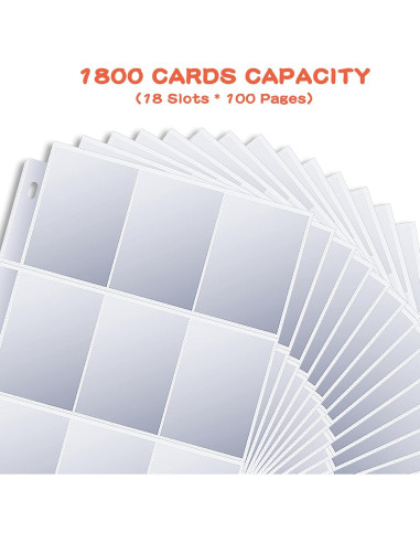 1800 Fundas para Tarjetas Kitoyz - Doble Cara, Transparente