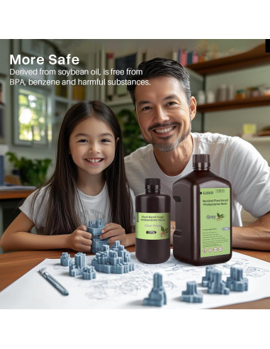 Resina 3D ELEGOO Verde Claro 2000g Baja Fragilidad