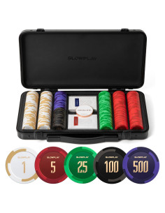 Fichas de Póker SLOWPLAY Godel 300 PCS 14g con Estuche
