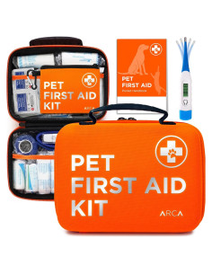 Kit de Primeros Auxilios para Mascotas ARCA Naranja Neón