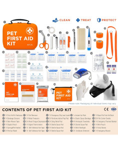 Kit de Primeros Auxilios para Mascotas ARCA Naranja Neón 2