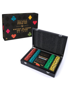 Conjunto de Póker Deluxe Spin Master 200 Piezas en Madera