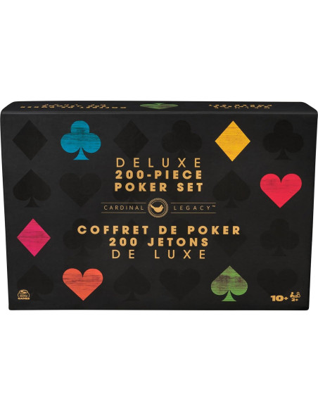 Conjunto de Póker Deluxe Spin Master 200 Piezas en Madera