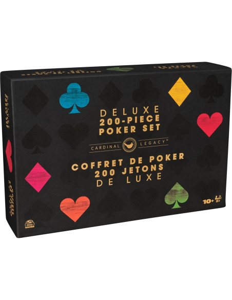 Conjunto de Póker Deluxe Spin Master 200 Piezas en Madera