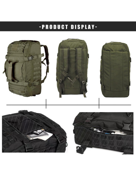 Bolsa de viaje duffle Miramrax 25L Verde resistente al agua