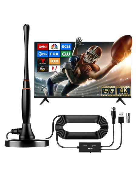Antena de TV Digital HD DSJGB DVB-T22 con Amplificador 4K