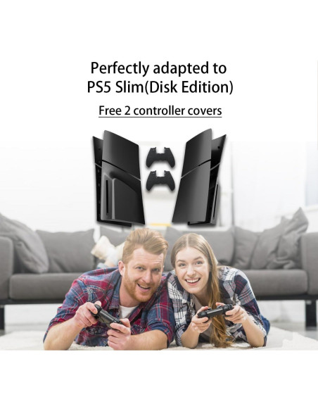 Cubierta PEYANZ para PS5 Slim Negra - Resistente a Rayones