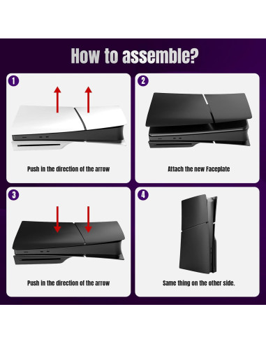 Cubierta PEYANZ para PS5 Slim Negra - Resistente a Rayones