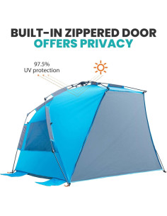 Carpa de Playa OutdoorMaster XL para 4 Personas - UV 50+ 2