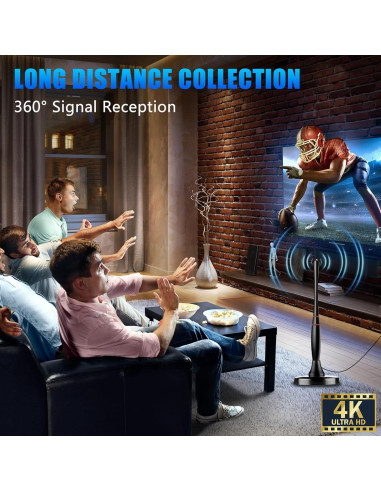 Antena de TV Digital HD DSJGB DVB-T22 con Amplificador 4K