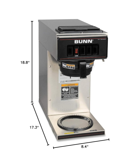 Cafetera de Goteo BUNN VP17-1 Acero Inoxidable 14.4L/h