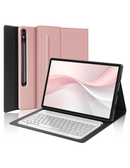 Funda Teclado Galaxy Tab S10/S9/S8 Ultra 14.6" Rosa Oro