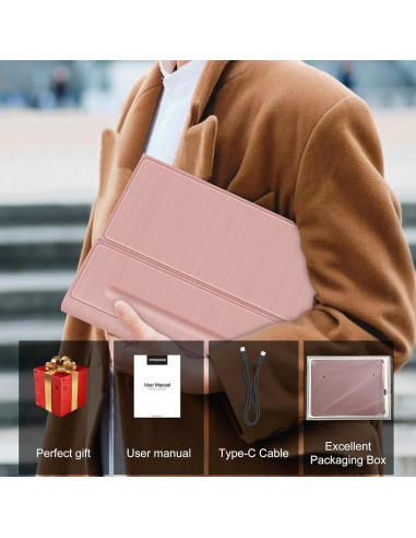 Funda Teclado Galaxy Tab S10/S9/S8 Ultra 14.6" Rosa Oro