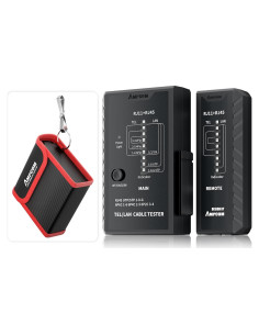 Probador de Cable de Red AMPCOM RJ45 RJ11 RJ12 CAT5E CAT6 CAT7