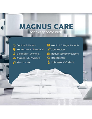 Bata de Laboratorio Unisex Magnus Care Blanca 104 cm