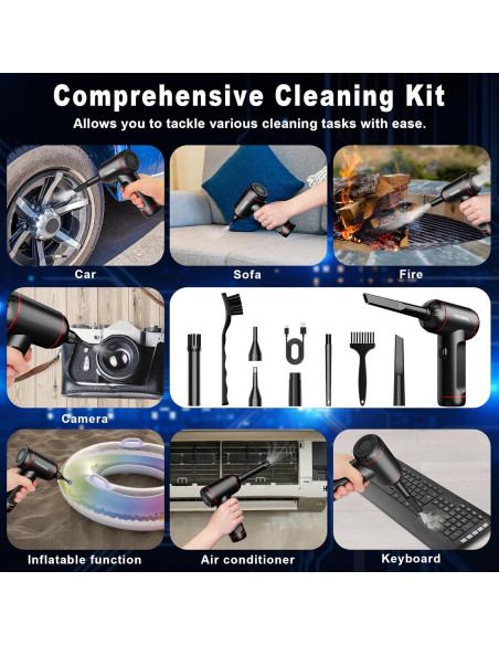 Soplador de Aire Comprimido FRESMOL VC019 100000 RPM Recargable