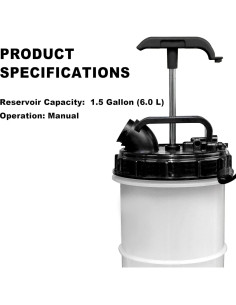 Extractor de Fluidos TCE ATFE65U 6L Manual Sin Fugas 2