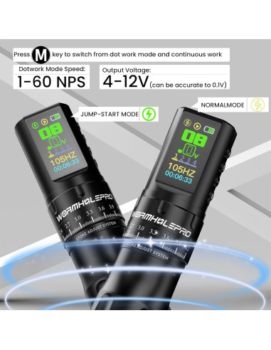 Máquina de Tatuaje AQUILA Inalámbrica 1,800mAh Motor Sin Escobillas