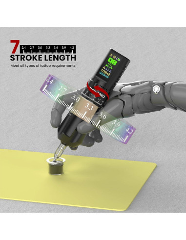 Máquina de Tatuaje AQUILA Inalámbrica 1,800mAh Motor Sin Escobillas