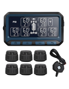 Sistema Monitoreo Neumáticos B-Qtech D550 6 Sensores Solar