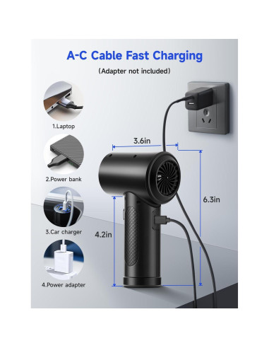 Soplador de Aire Comprimido Fulljion 3 Velocidades 51000RPM