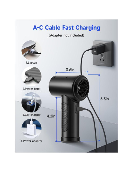 Soplador de Aire Comprimido Fulljion 3 Velocidades 51000RPM